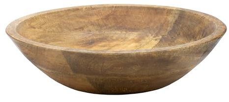 Spetebo Mango Schale rund lebensmittelecht - Ø 30 cm - Holz Obst Schüssel natur - Servierschale Dekoschale Tischdeko Kleinkram Ablage