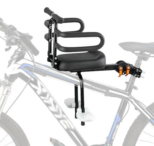 auvstar Kindersitz Fahrrad,Mountainbike Kindersitz Vorne,Vorne Montierte Fahrradsitze Für Kinder,Schnellverschluss,Faltbar,Für Mountainbike Stadt Fahrrad Eltern Kind Reiten (1-6Jahre alt)