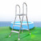 110cm Stabile Doppelseitige Oberirdische Poolleiter Edelstahl, Oberirdische Pool Leiter, Oberirdische Pooltreppe für Aufstellpool, Poolleiter 110 cm Poolhöhe 250 kg Tragkraft,110cm