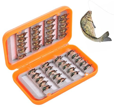 Mosche secche per la pesca alla trota – esche realistiche per insetti, gamma di mosche premium | esche legate a mano per salmone efficaci, collezione Tackle durevole, precisione