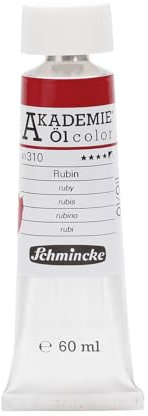 Schmincke – AKADEMIE® Öl color, feine Künstler-Ölfarben, Rubin, 41 310 011, 60 ml Tube, höchst lichtecht, Ölmalerei