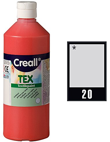 Creall Textil- & Stoffmalfarbe | Silber 250 ml | Waschmaschinenfest nach Fixierung | Für T-Shirts, Jeans, Schuhe, Stofftaschen, Möbel & Autoinnenraum/Dachhimmel