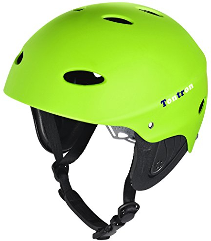 Tontron Classic Wakeboard Kajak Kite Surf Wassersporthelm (Grün, M(53-59cm))