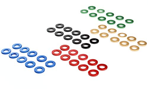 Unterlegscheiben M5 M6 M8 M10 Aluminium Scheibe DIN 125 blau rot schwarz gold grün eloxiert, Farbauswahl:Rot eloxiert, Abmessung & Menge:M8-10er Pack