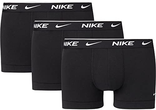 Nike Herren Everyday Cotton Stretch Trunks 3Pk, Black/Black/Black, XL