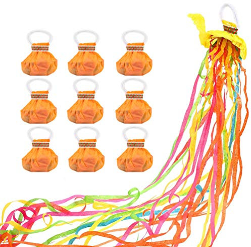 Bunte Handschlangen, Party-Luftschlangen, keine Unordnung, Konfetti-Knallbonbons für Geburtstag, Hochzeit, Party, Neujahr, Shows, Feiern, Festival, 10 Stück
