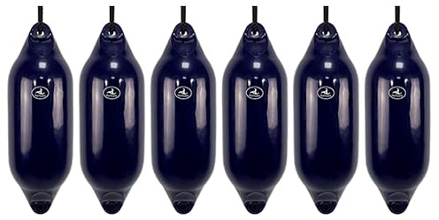 Hurricane Fenders Original Series Boat Fender PM03 53cm x 18cm (21 x 7) - Navy Blue - Pack Of Six