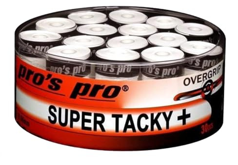 Generisch Overgrip Super Tacky Plus Tape - 30 fasce da tennis, colore: Bianco