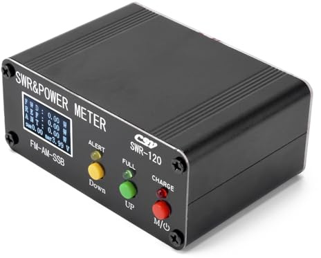 DIERI 120 W SWR digital stående mätare 1,8-54 MHz kort meter FM AM SSB-lägen kraftmätare stöder SWR/justerbar och hög SWR-larmfunktion