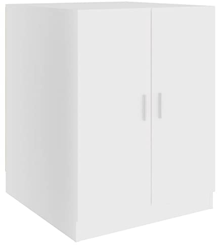 Armario para Lavadora, Funcional y Espacioso con 2 Puertas, 71 x 71,5 x 91,5 cm, Madera Contrachapada, Blanco para Baño
