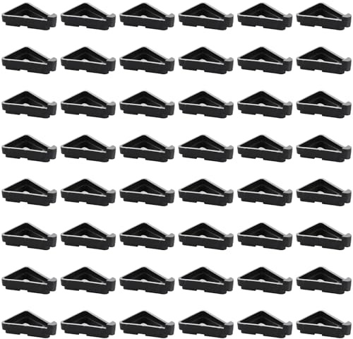 GBACHOOSE Lot de 48 pieds de pot de fleurs d'extérieur - Support de plantes en pot - Drainage pour l'intérieur et l'extérieur - Noir