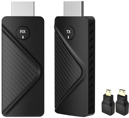 eppfun Transmetteur et Récepteur HDMI sans Fil pour Diffuser de la vidéo et de l'audio Depuis Un Ordinateur Portable/PC vers Un Projecteur Moniteur TV