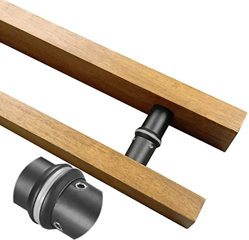 Doppelseitige Türgriffe, Langer Holzgriff/-Stange, H-förmiger Innengriff für Scheunentore mit Beschlagschraube, breite Griffe für Duschschiebetüren/Speisekammertore