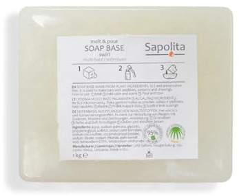 Swirl Base de savon pour la fabrication de savon à la glycérine, 1 kg (sans SLS/SLES)