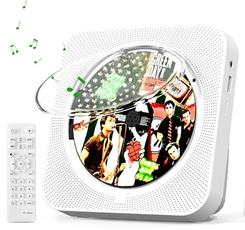 SKYANS CD Player Portable with Speakers, Bluetooth 5.1 Desktop CD Player for Home, Office & Bedroom, Supports FM Radio/USB/AUX
