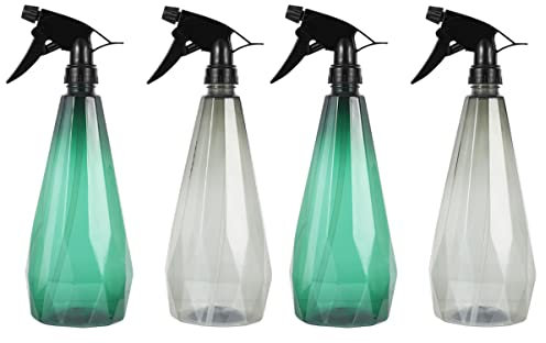 POPETPOP Botellas Pulverizadoras De Spray Para Jardinería y Limpieza Hogar, 4 Unidades 1l, Pulverizador Plástico Ligero, Diseño Práctico y Multiuso, Colores Gris Estrellado y Verde Bambú