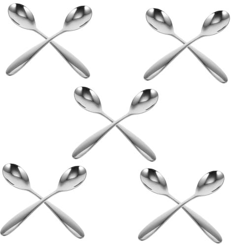 CONGARTENO Set Di 20 Cucchiaini Da Caffè in Metallo Per Espresso E Dessert Facili Da Usare E Da Pulire