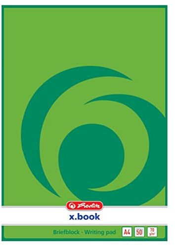 Herlitz 717405 Briefblock A4, 50 Blatt kopfgeleimt