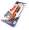Pentel Refillable Pocket Brush Pen - With 2 Black Ink Cartridges - Orange Barrel
