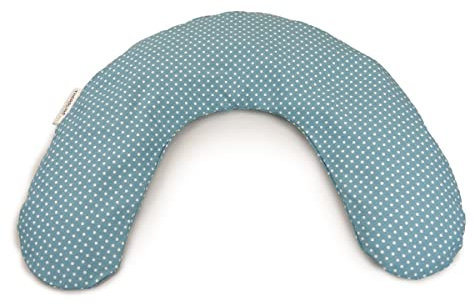 Theraline Bezug für Frühchenkissen 100 x 15 cm Punkte türkis