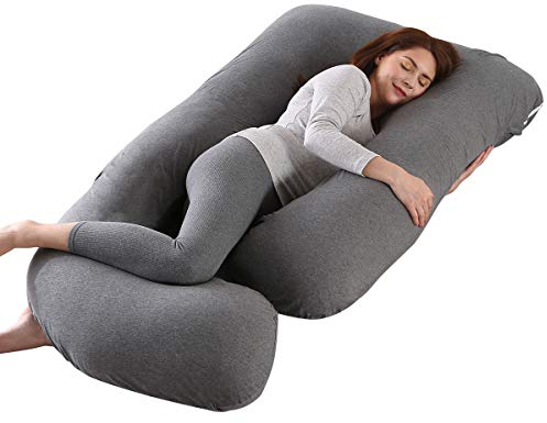 SHANNA Schwangerschaftskissen U Förmiges XXL,Gross Stillkissen Seitenschläferkissen, U Form Körperkissen mit Abnehmbarem und Waschbarem Bezug,70 * 145CM Pregnancy Pillows