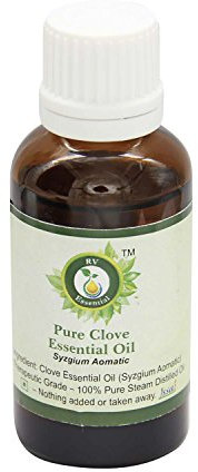 Huile essentielle clou de girofle | Syzgium Aomatic | Pour dents | Pour peau | Pour cuisine | 100% pur | Distilléé vapeur | Grade thérapeutique | Clove Essential Oil | 5ml | 0.169oz By R V Essential