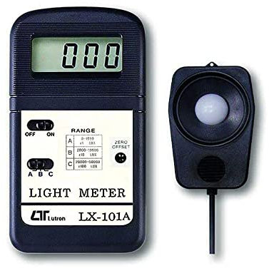 Luxmetro digitale (gamma: 50.000 Lux) per auditorium, teatri, stadi, anfiteatro, sale OT insieme al certificato di calibrazione di fabbrica Modello: Lutron LX-101A
