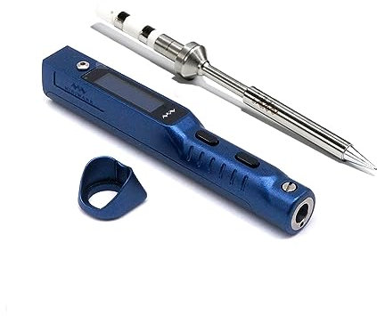 TOOLSAVING Soldering Iron TS101 Original Smart Programmable PD 90W DC 65W Portable Pocket-Size Upgraded from TS100 Solder Iron Station Pen Fast Heating Welding Tool Blue (TS101B-B2)