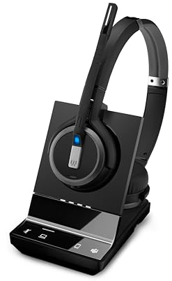EPOS Impact SDW 5063T Auriculares Inalámbricos DECT - EU/UK/AUS, Optimizado para UC y Microsoft Teams, Triple Conectividad