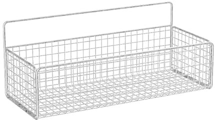 Acouto Cesto Portaoggetti da da Appendere, Organizer da Parete Senza Perforazione, per Dormitorio, Camera da Letto in Resistente, Salvaspazio (WHITE)