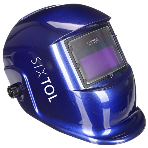 SIXTOL WELDING MASK 3 | Masque de soudage automatique bleu | Filtre assombrissant réglable | Protection visage et yeux