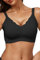Vtelor Bras for Women Non Wired Seamless Wireless Push Up Bra Comfort Support Sleep Bralettes for Womens Ladies Soft Tshirt Padded Bra Regular and Plus Size (UK, Alpha, XL, Regular, Regular, Black)
