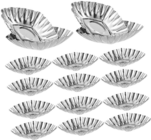Cabilock 20pcs Cake Cup Molds Muffin Trays Baking Tins Madeleine Moulds for Baking