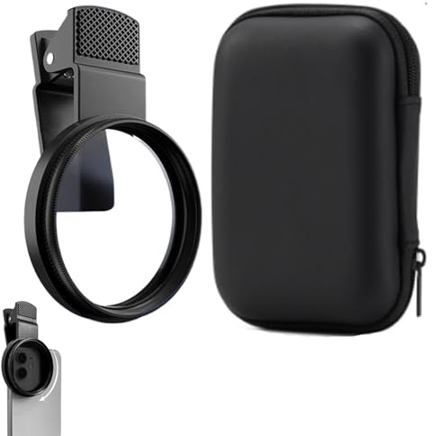 CPL Filter Handy Polarisationsfilter Handy Handy Mobile Camera Lens, Polarisationsfilter, 52mm CPL Filter mit Clip, inklusive 11 * 7.5 * 4cm schwarze Aufbewahrungsbox