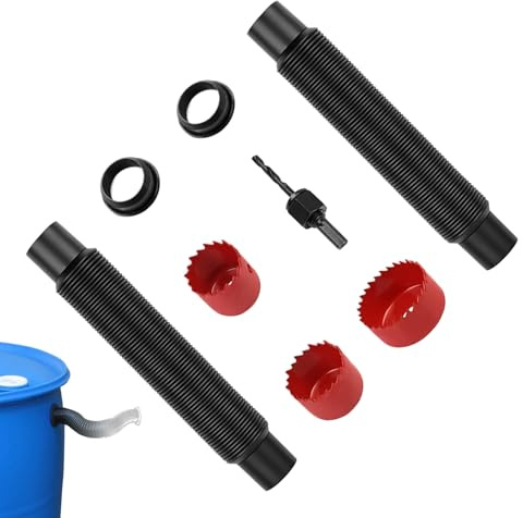 Zyntora Desviador De Agua para Barril De Lluvia,Accesorios De Adaptador Impermeable - Kit De Conexión para Barril De Lluvia,para Limpieza En El Exterior Riego del Jardín Y del Patio Conservación