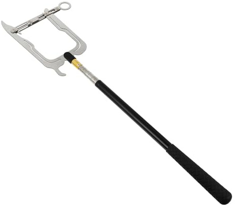 EnxJire Teleskopischer Bootshaken 1 Set Edelstahl Teleskop Bootshaken,4 M Mehrzweck Dock Tie Seil Werkzeug Puller Einfädler