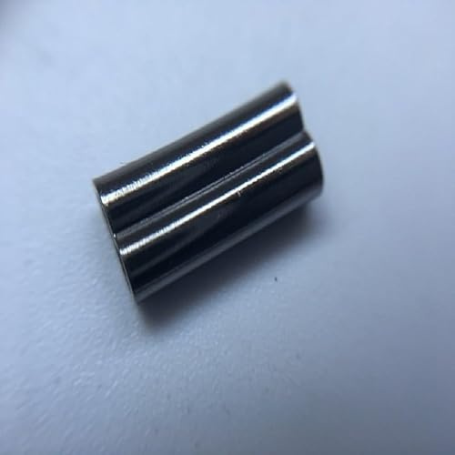 Shophubio Doppel-Crimps aus Kupfer, 50 Stück Crimps für Angelvorrichtungen, verschiedene Größen, Packung für Fluorkohlenstoffvorfächer, robuste Quetschhülsen zum Angeln (1,2 mm)