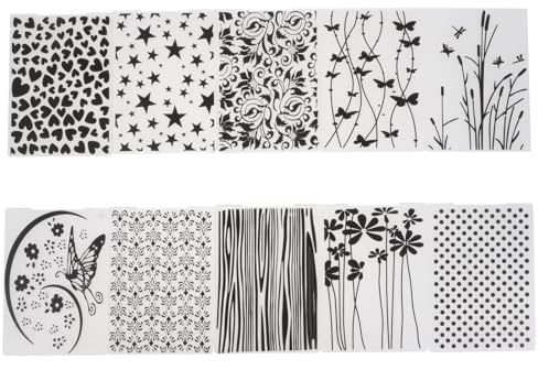 Dossier de Gaufrage en Plastique 10 Pièces pour Cartes Plusieurs styles