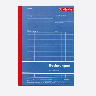 Herlitz livre de comptes 304 avec A5 2 x 50 feuilles de papier carbone