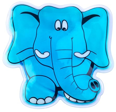 Koolpak Elly The Elephant Kids Reusable Hot & Cold Pack 11 × 12 cm – Child Friendly Gel Pack for Bumps, Bruises, Insect Bites, Headaches & Minor Aches – Hot Water Heated or Fridge Cooled for Children