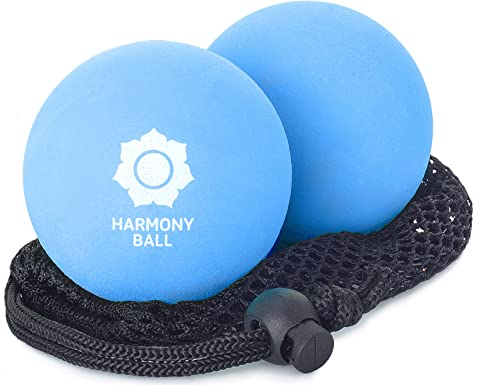 Faszienbälle im Netz 2er Set aus Naturkautschuk - 2 x Faszienball weich soft je 7,2 cm Durchmesser - geeignet für Faszientraining, Yoga & Massage