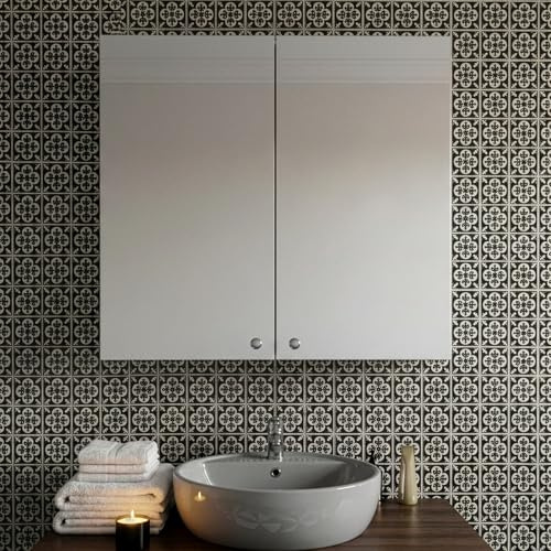 Croydex Carra spegelskåp, rostfritt stål, silver, liten enkel Large Double White Steel