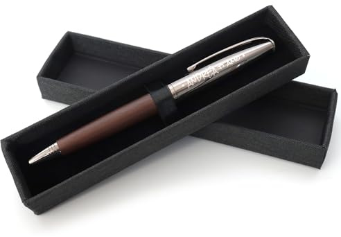 CustomDesign.Shop Stylo en bois luxueux personnalisé + coffret cadeau | Concevez un présent unique | Gravure laser