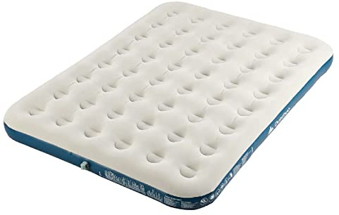 QUECHUA Matelas Gonflable de Camping - 190 cm x 140 cm - Double - Beige Or Tan - Moelleux - 4 kg - Water Repellent