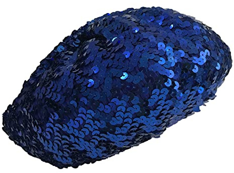JK Home Sequin Beret Hat Sparkly Shining Beanie Cap for Women Girls