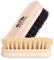 SULPO Schuhbürste - Länge 12 Zentimeter - Schuhputzsets - Schuhputzbürste Schuhbürsten Lederbürste putzen - Schmutzbürste weiche Borsten schwarz und Natur Polierbürste - 2 Stück Set - Schuhpflege