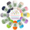 12 X 50g Häkelgarn Baumwolle Chenille Wolle Zum Häkeln, 12 Farben Easy Crochet Yarn Cotton Dicke Wolle zum Häkeln Dicke Wolle gut Sichtbare Maschen, Wolle zum Häkeln Dickes Garn Baumwoll-Nylon
