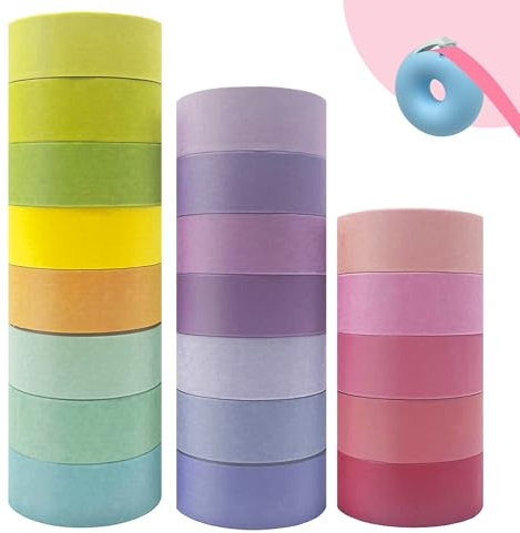 FZSECRIU 20Rollos washi tapes，washi tape，cinta adhesiva decorativa，masking tape，manualidades niños