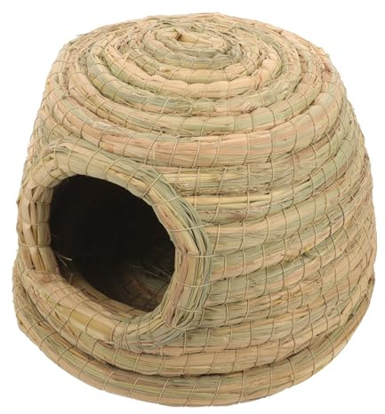 WEKAMOS Casa para Conejos Nido de Tejido a Mano Pequeño para Interior Mascotas Pequeñas como Conejillos y Hámsteres