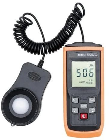 Fotómetro digital portátil con pantalla LCD, luminómetro for fotografía, máx., mín., 0-200000 LUX, fotómetro, comprobador de iluminancia, luxómetro